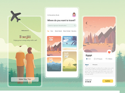 Travel Service Mobile app concept