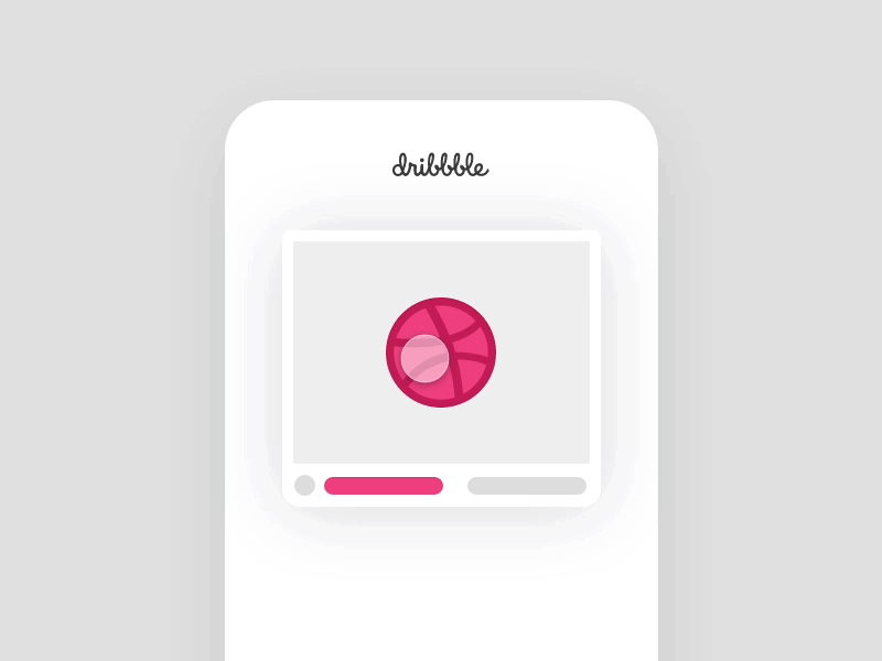 Dribbble Bucket Animation animation app clean design dribbble flat gif icon illustration interaction interface ios iphone minimal mobile simple ui ux vector web