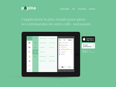 Popina website app cashregister ipad restaurant website