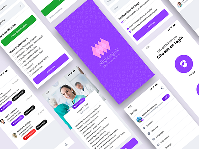 Online nurse hiring mobile app ui app app design app ui branding design mobile app mobile app design mobile ui typography ui