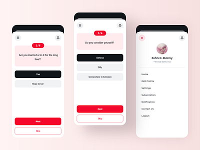 Daily Romance App app app design app ui design graphic design mobile app mobile app design mobile ui modern app modern app design modern ui design ui