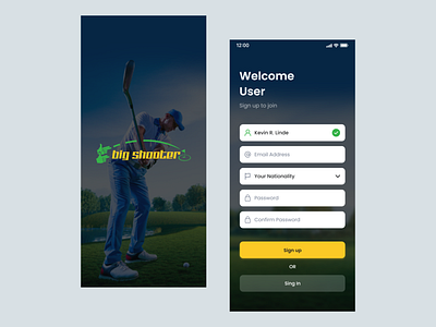 Golf score tracking application app design app ui branding design graphic design illustration logo mobile app design ui vector