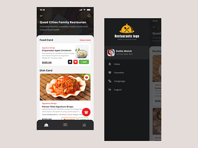 Online food delivery UI app design app ui branding design graphic design illustration logo mobile app design ui vector