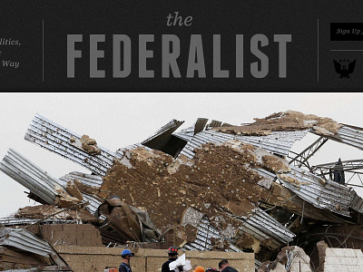 The Federalist branding logo web design