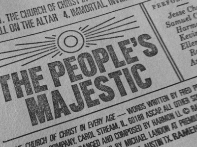 The People's Majestic — CD Packaging cd packaging poster