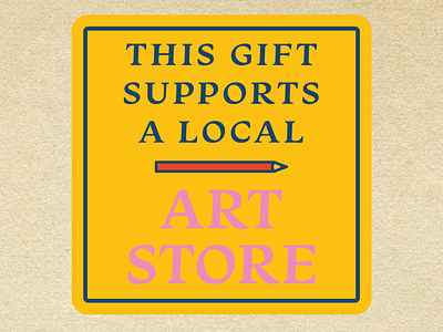 Art Store Gift Tag art art store gift holiday holiday gifts present shop local small business support