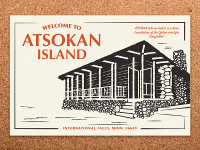 Minnesota Resort Postcard cabin cabins ephemera female designer lake minnesota north resort vintage vintage postcard woods
