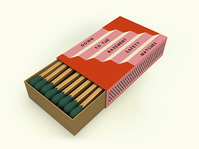 Safety Matches illustration matchbook matchbox matches nashville orange orange and pink pink safety safety matches steps