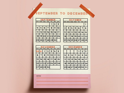 Calendar 2016 2017 calendar date nashville pink pink and orange print design wall calendar
