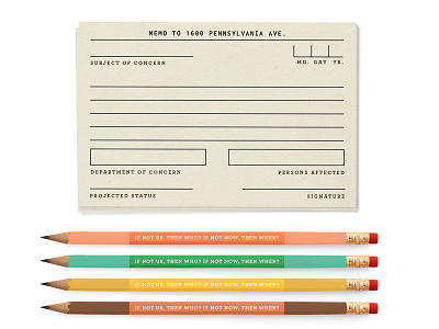 Stationary for the resistance activism inconsolata memo notecards pencil pencils pink and green postcards protest resistance stationary
