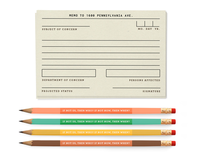 Stationary for the resistance inconsolata pink and green protest activism resistance memo postcards notecards pencils pencil stationary