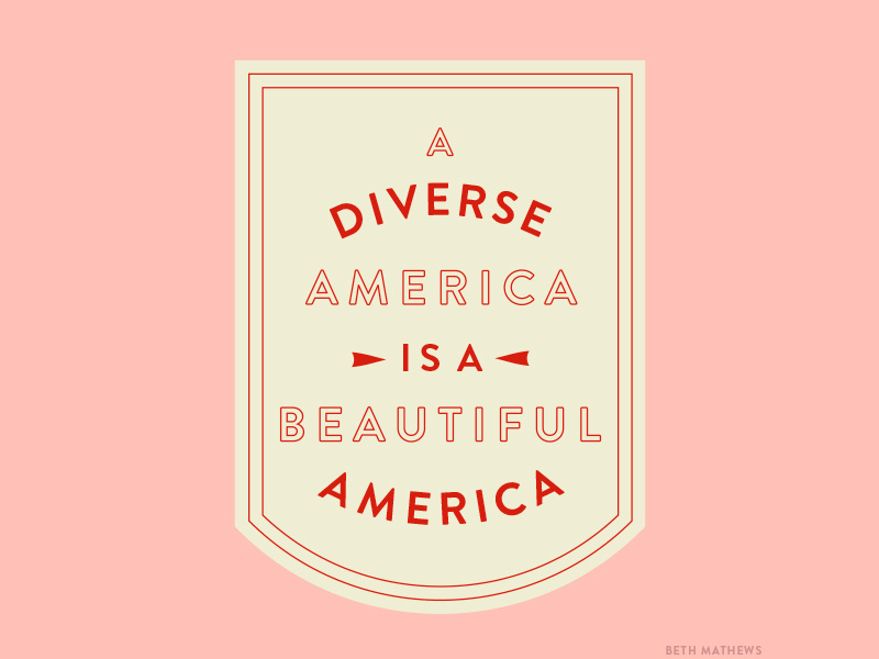 Say it loud, say it proud american march vintage pink red banner camp badge justice diverse diversity america