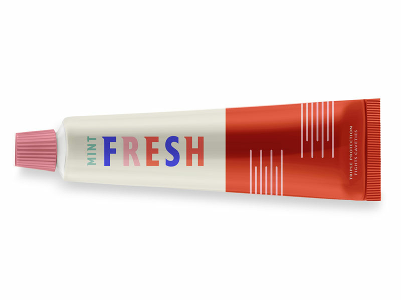 Toothpaste I'd like to use typography nashville print packaging self care vintage mint female designer pink packaging toothpaste