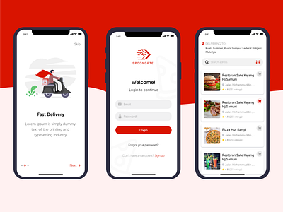 Some Screens - Food App graphic design ui