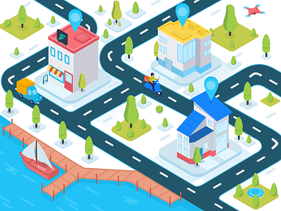 Isometric City Illustration