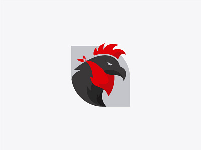 Bandit Rooster chicken flatdesign icon rooster