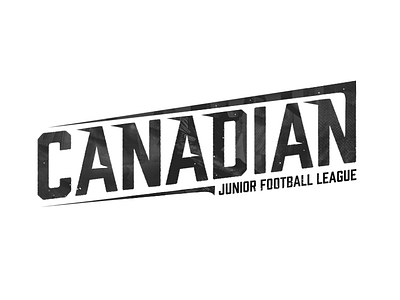 Canadian Junior Football athletic branding edged football sport ngin sports type typography