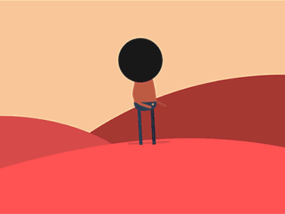 Off on a hike! after effects animation character flat vector gif rigging walk cycle