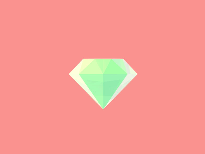 Diamond Rotation after effects animated gif cinema 4d diamond flat vector green loop low poly motion play translucent
