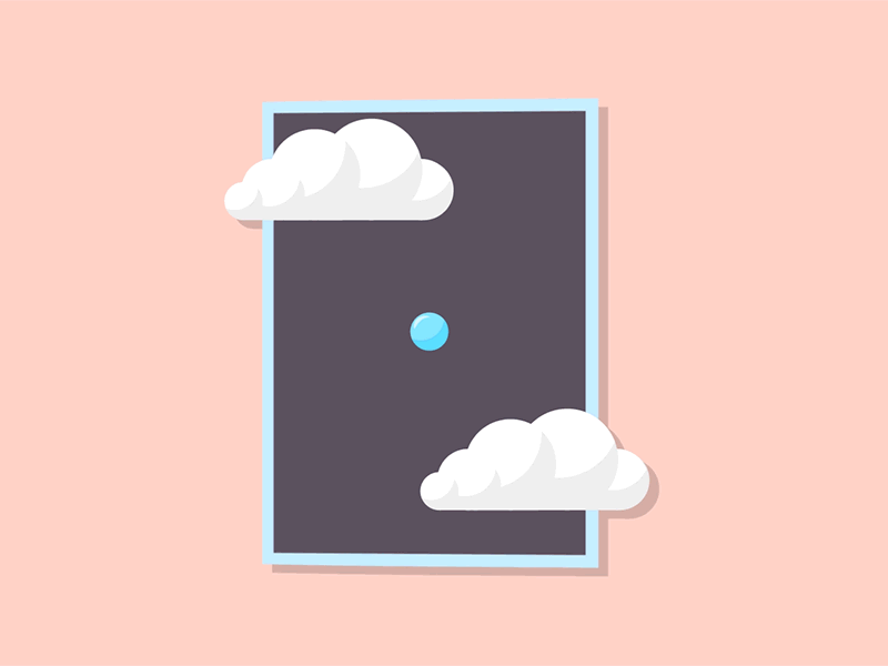 Science Of Clouds Animation Snippet after effects animated gif burst clouds drop flat vector float motion paper rain science water