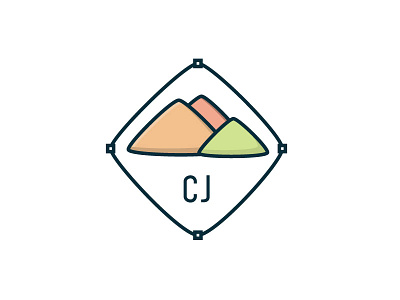 Chris Jones Graphic Design anchor point brand freelance ident illustration logo mountain vector