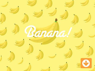 Banana! banana bunch download food free freebie fruit illustration pattern vector yellow