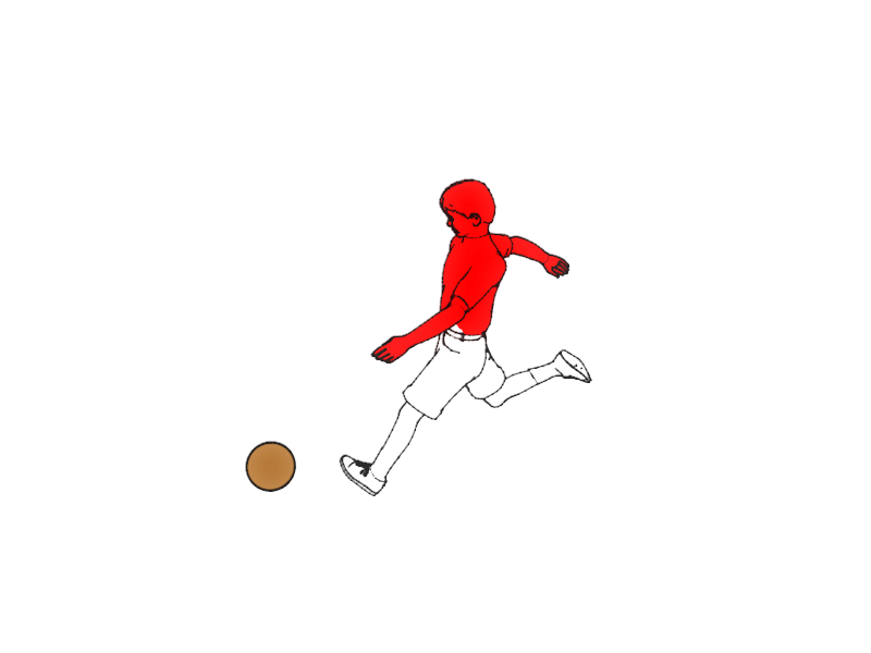 That moment as a child.... 3d boy c4d football human kick lines liverpool red rotation sketch and toon vector