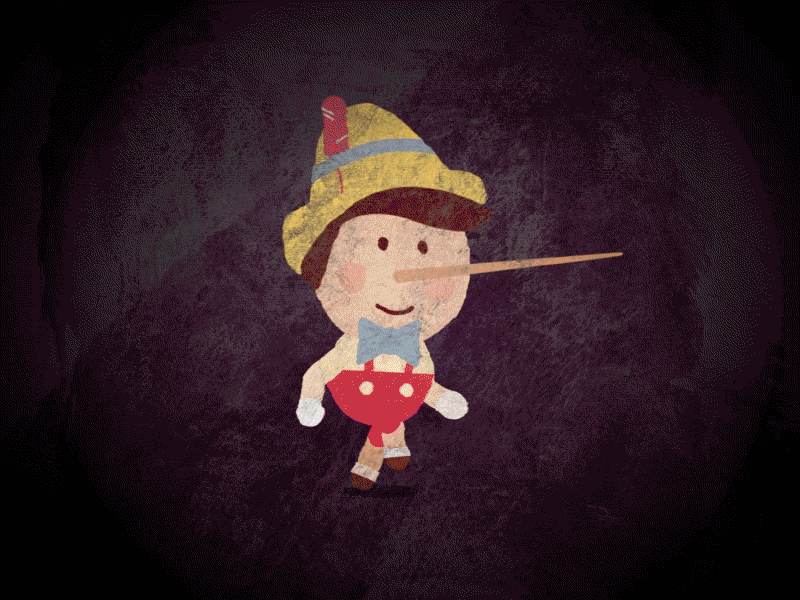 The Dark Side Of Fairy Tales after effects animated gif character rig disney fairy tale flat vector noise pinocchio rubberhose