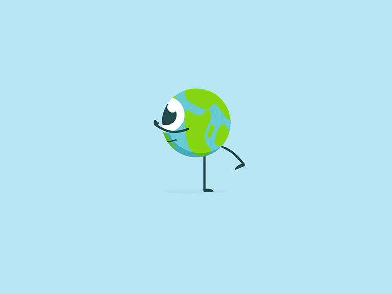 Mt. Knowledge - Earth Bob 2d animation character eye eyeball gif rig rubberhose world