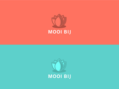 Mooibij Logo ident illustrator logo lotus lotus flower mark