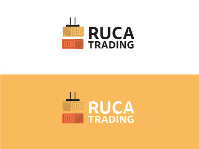 Ruca Trading containers ident illustrator logistics logo port trading