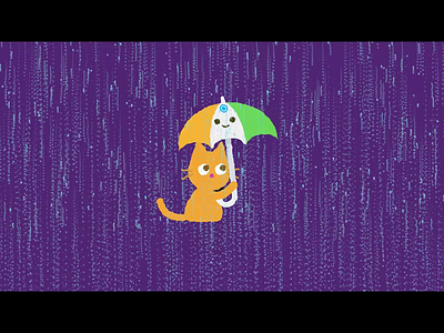 Don#t forget your brolly after effects animation cat channel ginger illusatrator india particular rain science subscribe weather wet youtube yt