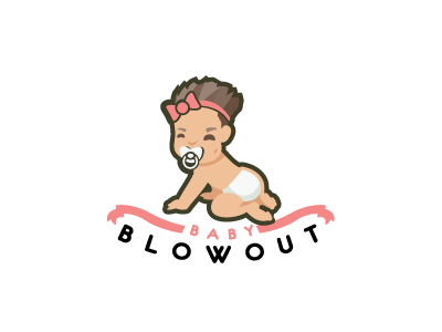 Pauly D's Baby Blowout baby blowout djpaulyd logo logo design mascot