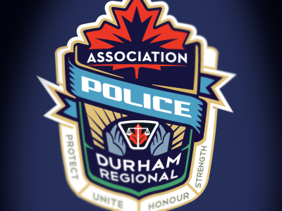 Durham Police Association badge canada canadian crest leaf logo logo design logos police