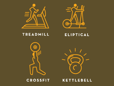 Workout Gym Fitness Icons crossfit fitness gym icon icons line logo logos running training workout