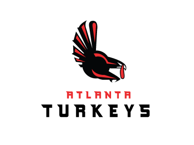 The Atlanta Turkeys atlanta falcons falcons logo logo design logos thanksgiving turkey