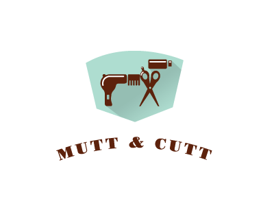 Mutt & Cutt dog dogs grooming logo logo design logos pets