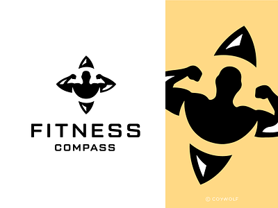 Fitness Compass Logo Design body bodybuilder brandmark compass fitness flex gym gym logo gymlogo health identity logo logo design logodesign logos logotype muscle strength strong
