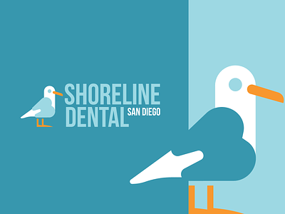 Shoreline Dental Logo Design bird bird icon bird logo birds branding brandmark icon design identity illustration logo logodesign logos sea gull seagull