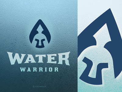 Water Warrior Identity branding brandmark droplet helmet identity logo logodesign logos logotype plumber soldier spartan trojan warrior water water drop water icon waterproof