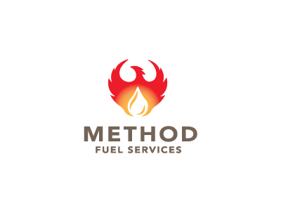 Method Fuel Services phoenix logo bird droplet gas heating liquid oil phonix water