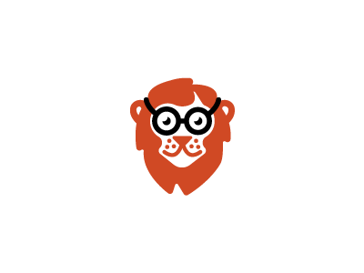 The Nerd King geek lion logo logo design logos nerd