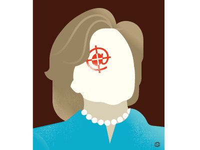 Emailgate hillary clinton illustration politics portrait vector