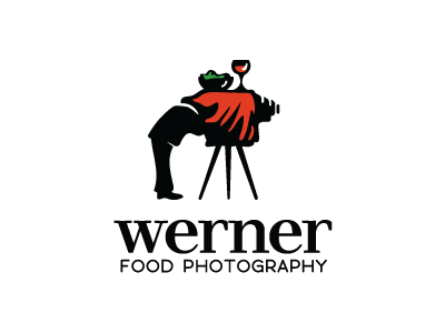 Werner Food Photography antique camera food illustration logo logo design logos photographer vintage