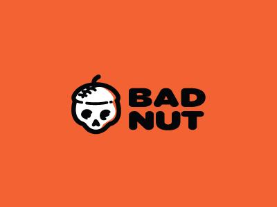 Bad Nut acorn cute evil icon illustration mascot nut skull