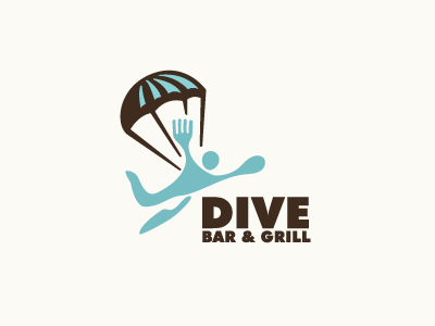 Dive Bar and Grill bar cutlery diner grill logo logo design logos restaurant