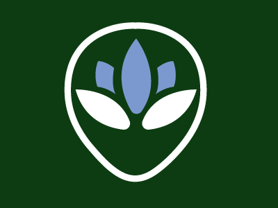 Zen Alien alien flower icon illustration logo logos lotus sticker