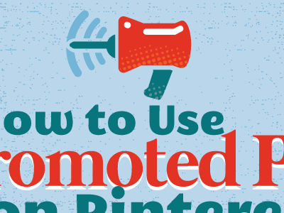 Promopin illustration megaphone pin pinterest promoted