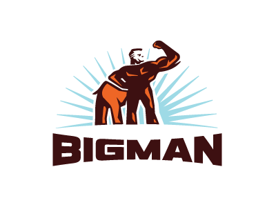 Bigman bodybuilder elephant illustration logo logo design logos muscles strong