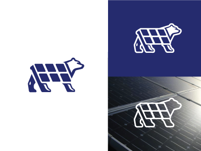 Solar Bear icon logo logo design logos polar bear solar energy solar panels